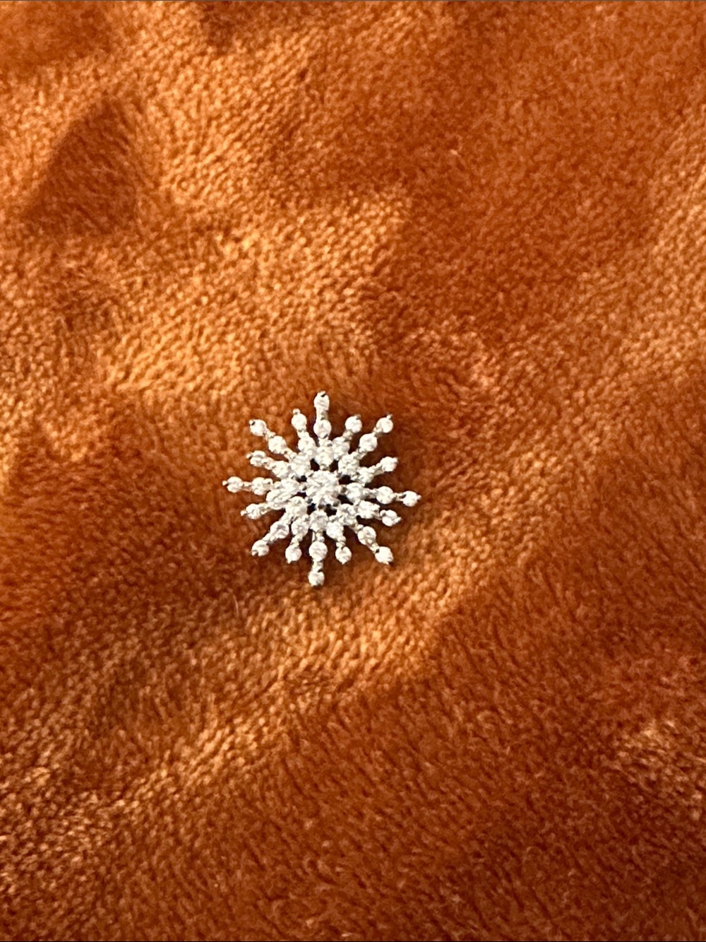 Crystal Snowburst Pendant- Silver Tone